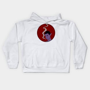 smoking demon girl Kids Hoodie